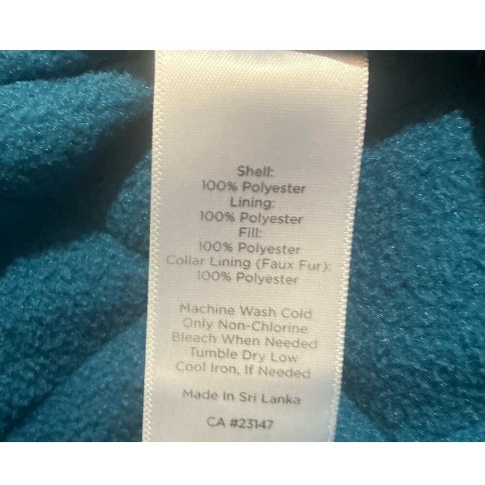 Talbots Women's Teal Quilted Full Zip Collared Sleeveless Vest Lined Pocket SZ L - Picture 7 of 9